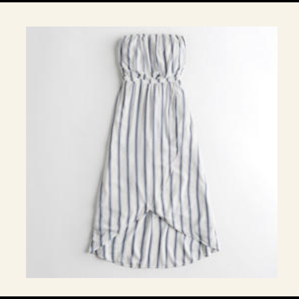 🆕 Hollister strapless high-low maxi wrap dress